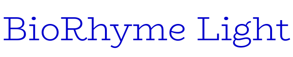 BioRhyme Light шрифт